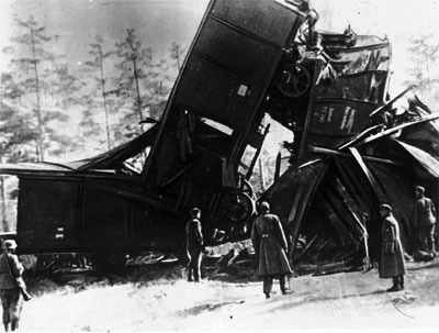 Destroyed German train