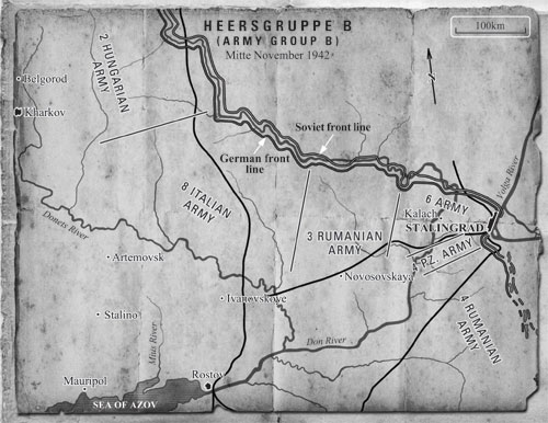 Heersgruppe B positions on the Don and Volga
