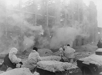 Soviets assault a factory hall
