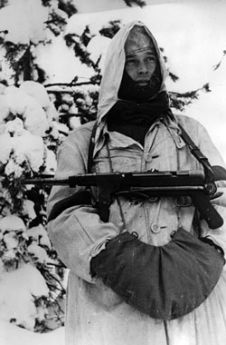 A German in the snow