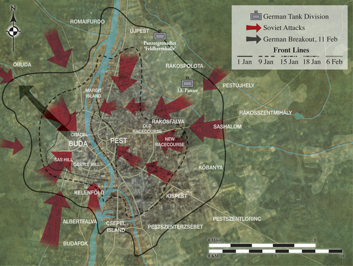 The Siege of Budapest, January to February 1945