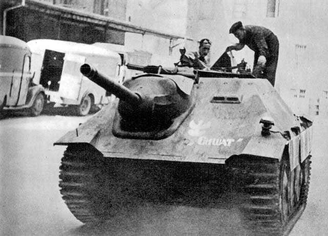 Captured Hetzer in Warsaw, 1944
