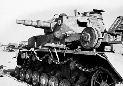 Knocked out Panzer IV F1