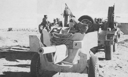 6pdr gun being simply towed by the Portee truck