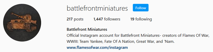 Instagram with Battlefront Miniatures