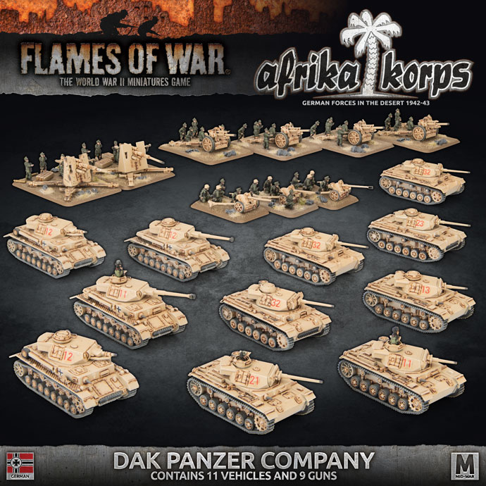 Flames of War DAK VERNICE SABBIA-CWP366-12 