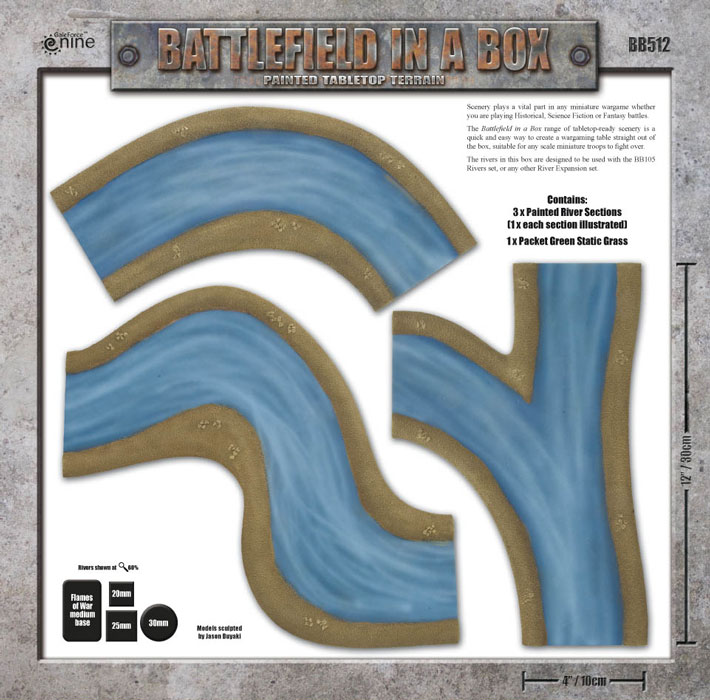 Battlefield in a Box - River Expansion: Fork Box Back (BB512)