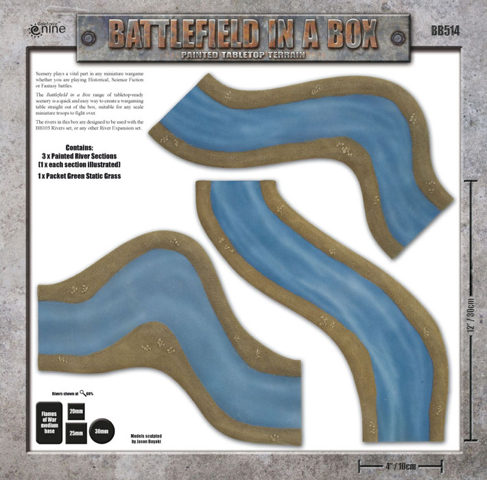 Battlefield in a Box - River Expansion: Bends Box Back (BB512)