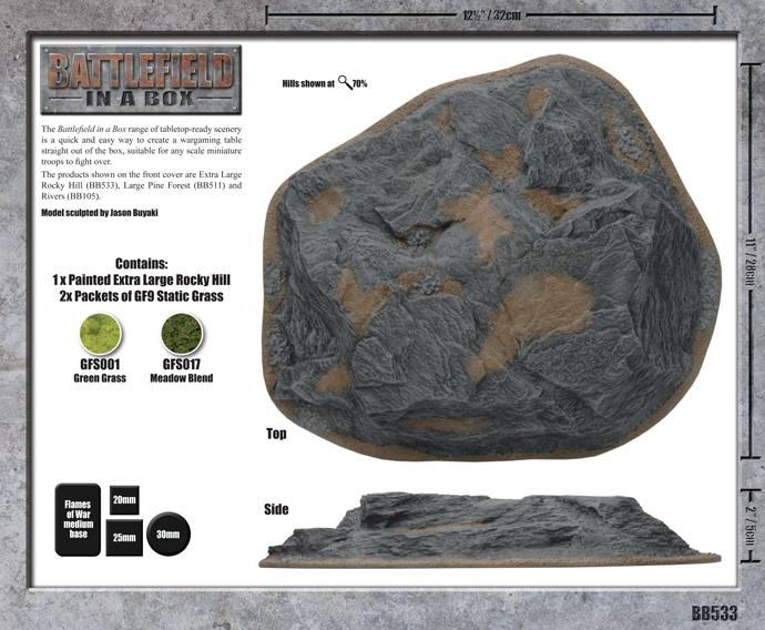 Battlefield in a Box: Extra Large Rocky Hill (BB533)