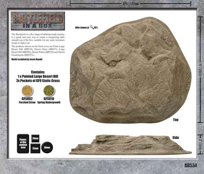 Battlefield in a Box: Extra Large Desert Hill (BB534)