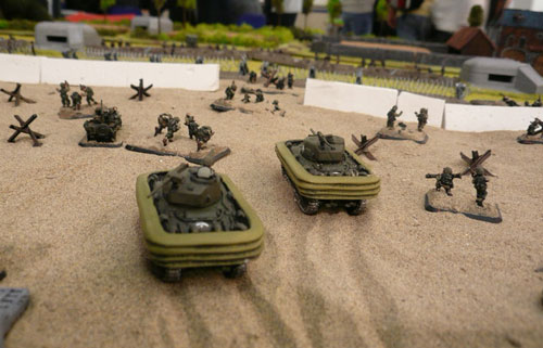 DD Shermans on the beach