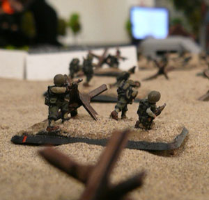 US infantry on the beach