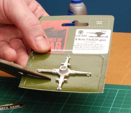 Cutting a spacer for the basing
