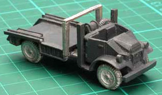 The truck with metal support part for the ammo and equipment box