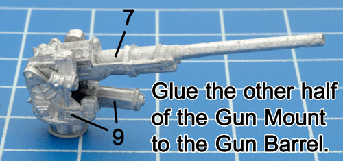 Glue the other half of the Gun Mount to the Gun Barrel