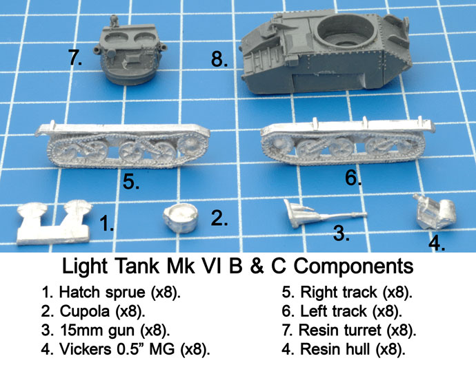 Componets of the Light Tank Mk VI C and Light Mk VI B