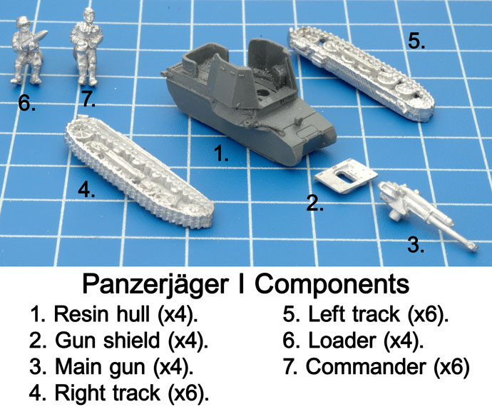 The components of the Panzerj&auml;ger I