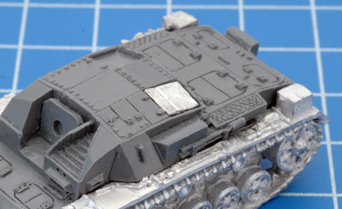 Both tracks attached to the resin hull