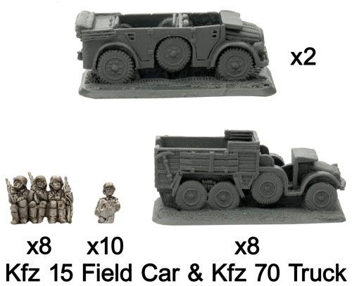 Kfz 15 Field Car & Kfx 70 Truck with Crew