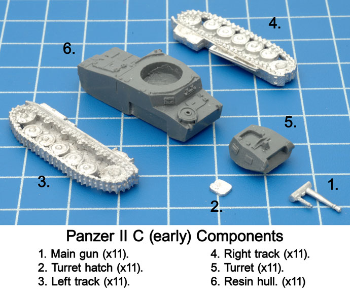 Components of the Panzer II C (early)