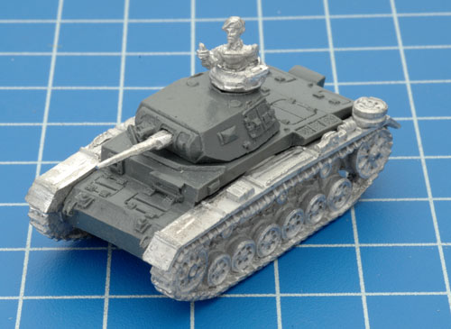 The completed Panzer III E with Command figure