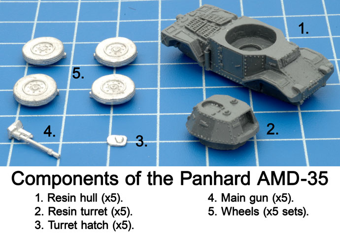 Components of the Panhard AMD-35