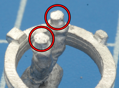 Add a small amount of hobby glue to these spots