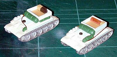 Two completed TT-34 before painting