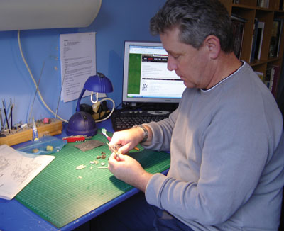 Evan Allen at his desk