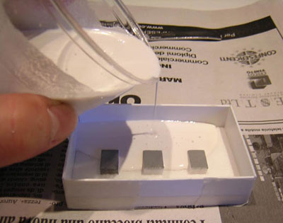 Pouring the mould