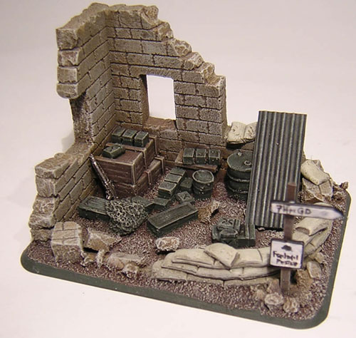 The completed building corner
