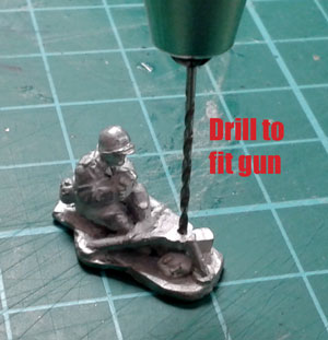 Drill out the .50 cal MG gunner tripod mounting point