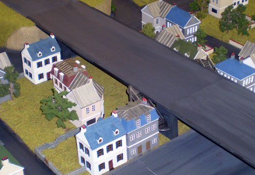 Close up of the houses