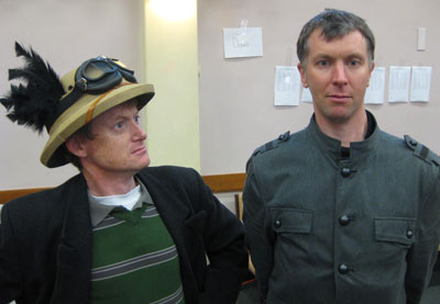 Our Australian visitor David Clarke inspects Phil