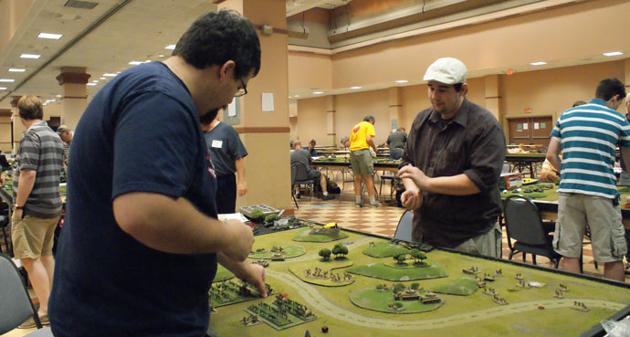Two armies clash