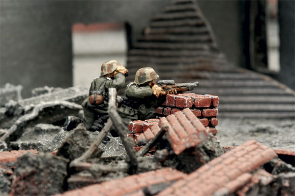 Sniper in rubble