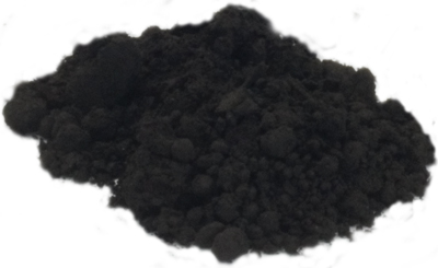 A sample of the Black Smoke pigment powder