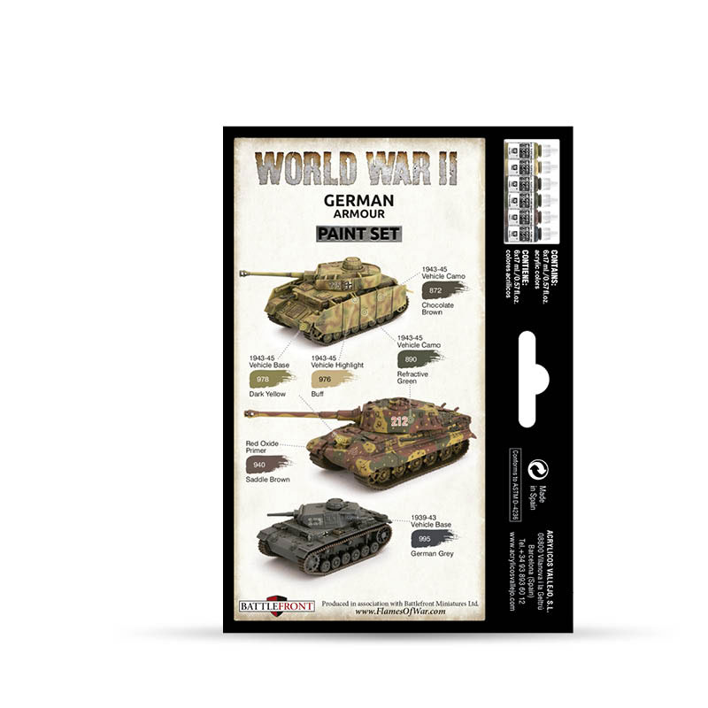 WWII German Armour Paint Set (70205)