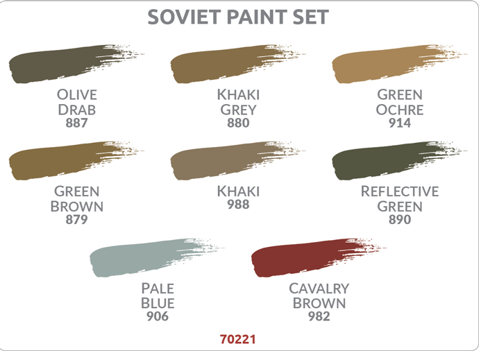 WWIII Soviet Armour and Infantry Paint Set (70221)