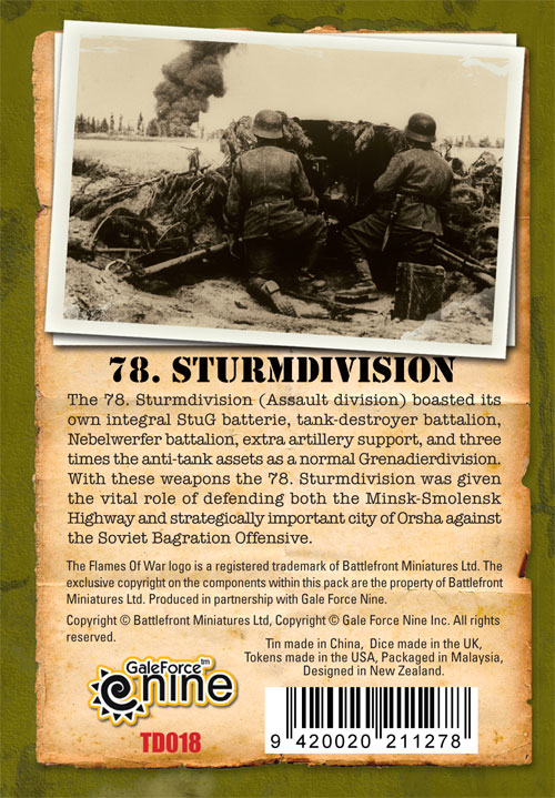 78th Sturmdivision Gaming Set