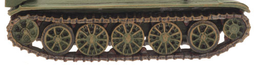Track with rubber rimmed at the front and back