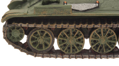 Track with rubber rimmed at the front and back