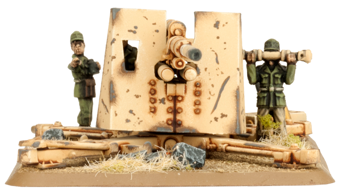 Plastic, x2 Afrika Korps 8.8cm Heavy AA Platoon Battlefront Miniatures 