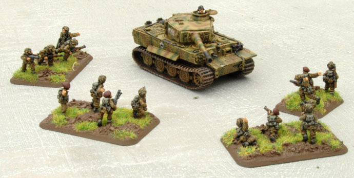 British paras go after the company command Tiger tank