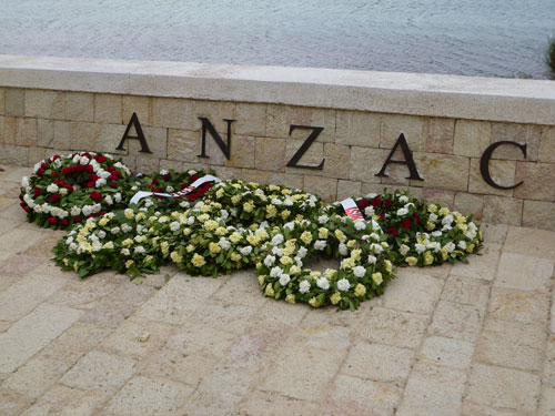 Wreath on display