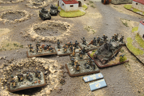 The looming Stuart force the Fallschirmjäger to go to ground
