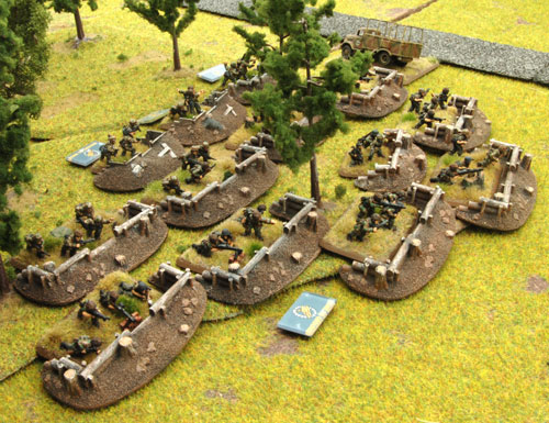 Fallschirmjager positions in the woods