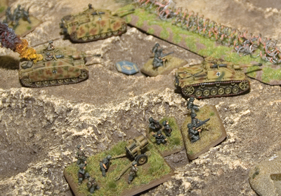 Blake's StuGs in action during the last day in combat