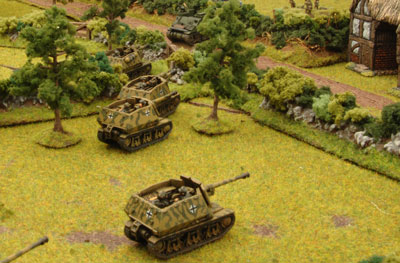 The Stugs advance on the 2nd Rifle Platoon