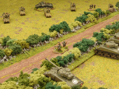 The Armoured arillery moves forward